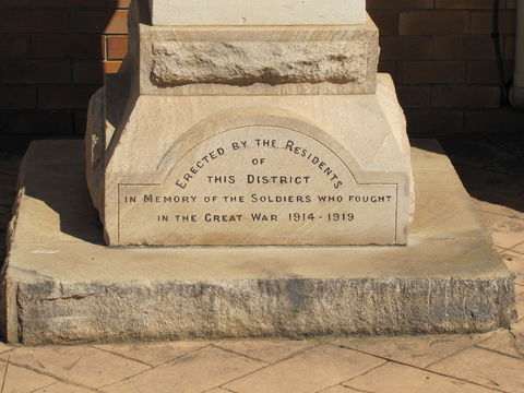 Westbrook War Memorial - Darwin Holiday 2