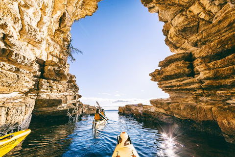 Hobart\'s Cliffs, Caves And Beaches Kayak Tour - Darwin Holiday 0