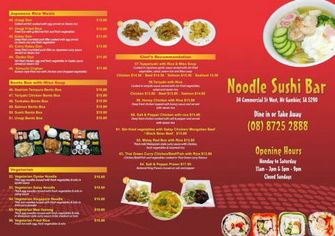 Noodle Sushi Bar Mount Gambier - Darwin Holiday 1