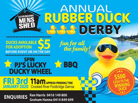 Gerringong Men’s Shed Annual Duck Derby - Darwin Holiday 0