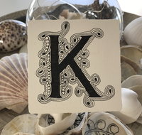 Online live streaming class Zentangle Art Embedded Letters - Darwin Holiday