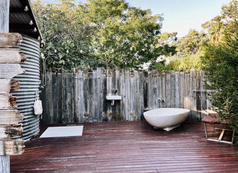 Luxury 6 Metre Bell Tent & Outdoor Bathroom, WIFI, TV And Firepit, - Darwin Holiday 0