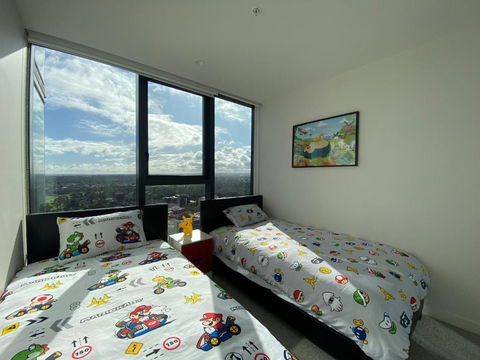 Nintendo Theme-Adelaide CBD-King Bed-Gym-BBQ - Darwin Holiday 2